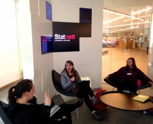 relaxing in the Statnett lobby before the tour