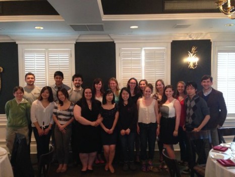 '14 Alumni Memorial Scholar pose for a picture at the Colgate Inn.