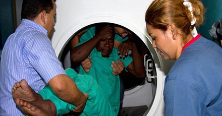 Hyperbaric chamber in Honduras.