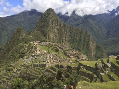 A view of the ruins at Machu Picchu.