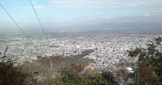 View of Salta from our cable car