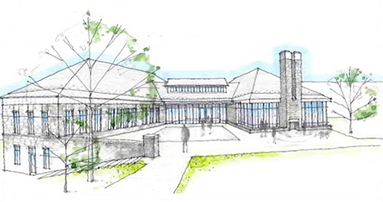 Sketch of the New Career Services Building