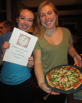 Megan Duffy & Kaylie Patacca represent Amy Leventer's diatom lab well with their beautiful Asteromphalus Pizza.