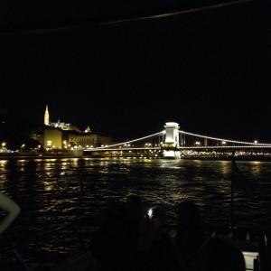 A view of the Danube from the farewell dinner cruise.