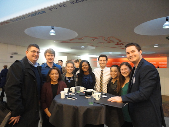 Colgate students network with John D. Occhipinti '89 in Belgium