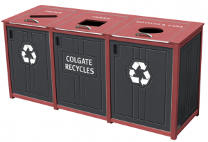 New recycling stations located in residence halls and throughout campus.