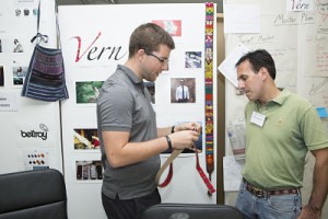 Greg Dahlberg works with Viktor Mak '15 on Vern