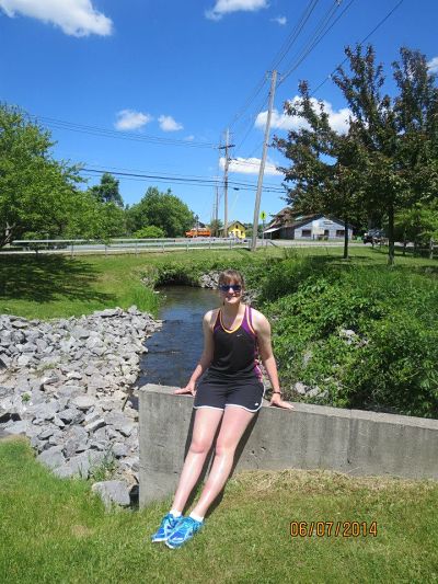 Monica Murphy '16 at the Chenango Canal in Bouckville.