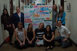 Jessie Sullivan '16 (bottom row in center) was one of several students working with the Mohawk Valley Resource Center for Refugees this summer